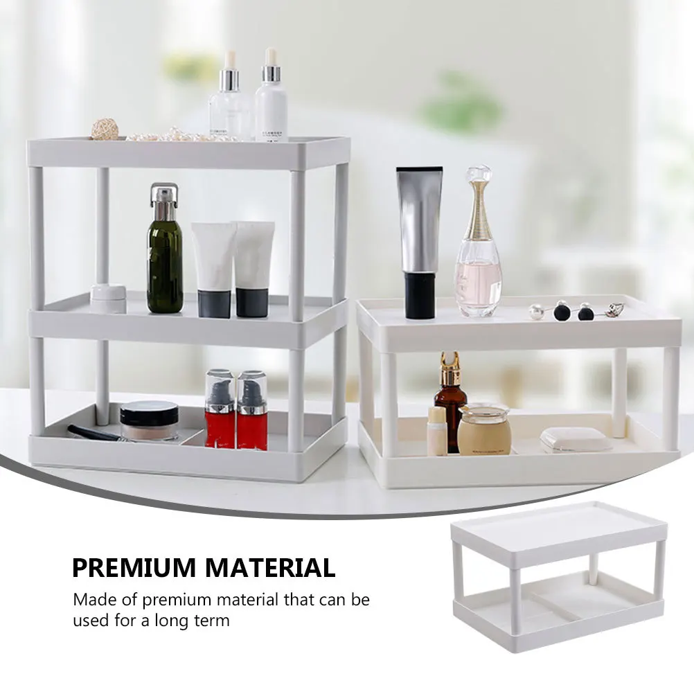 1Pcs Desktop Lagerung Regal Weiß Multifunktionale Organizer Lagerung Rack für Home Office Tabletop Liefert Halter