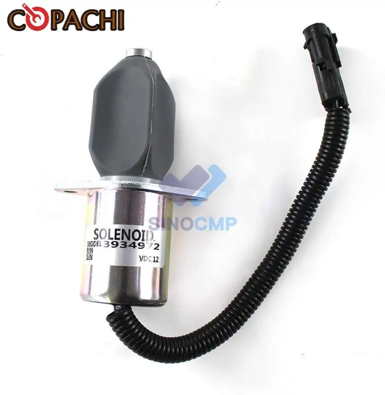 Equipment Shutoff Stop Fuel 3934972 SA-3665-12 SA-4754-12 Solenoid Cummins 12V Heavy for Cummins Heavy Equipment Excavator