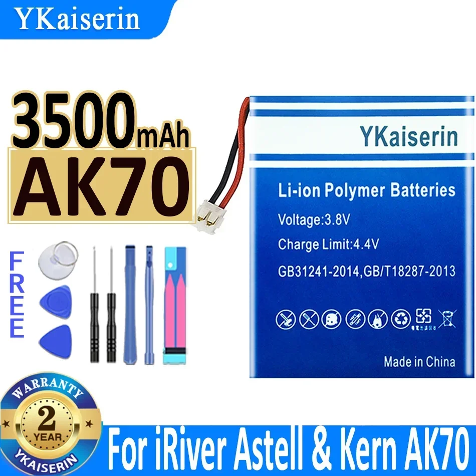 3500mAh Player Battery for iRiver Astell&Kern AK70 & Mark II, Enhanced Playback Time