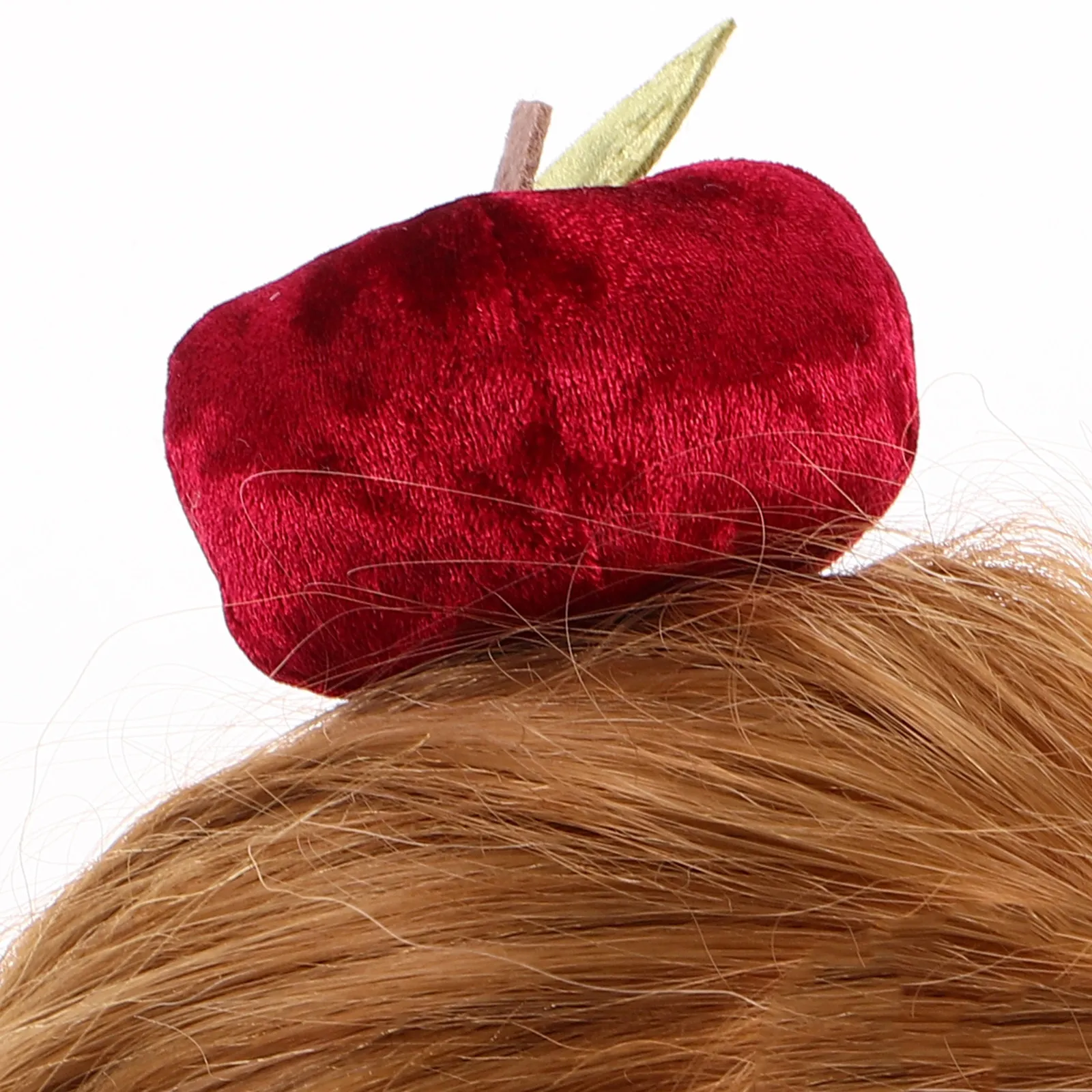 Red Apple Hairpin Soft Comfortable Material Cute Fruit Hair Clip Party Cosplay Photo Booth Girls Cute Hair Accessory