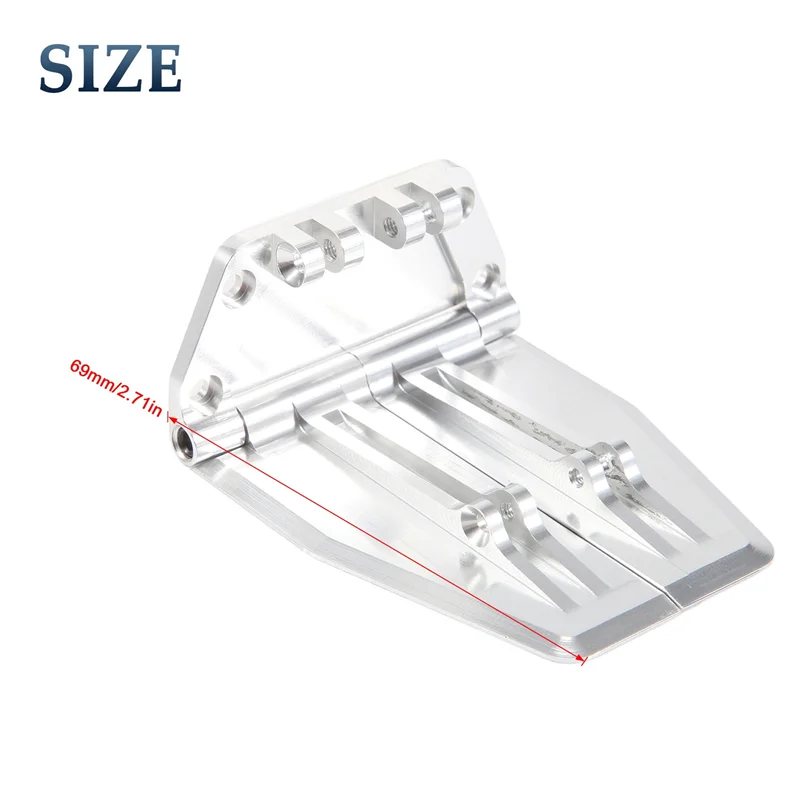 FBIL-2 Stuks Metalen Verstelbare Trim Tabs 69X57x30mm Voor Nitro Gas RC Model Boot