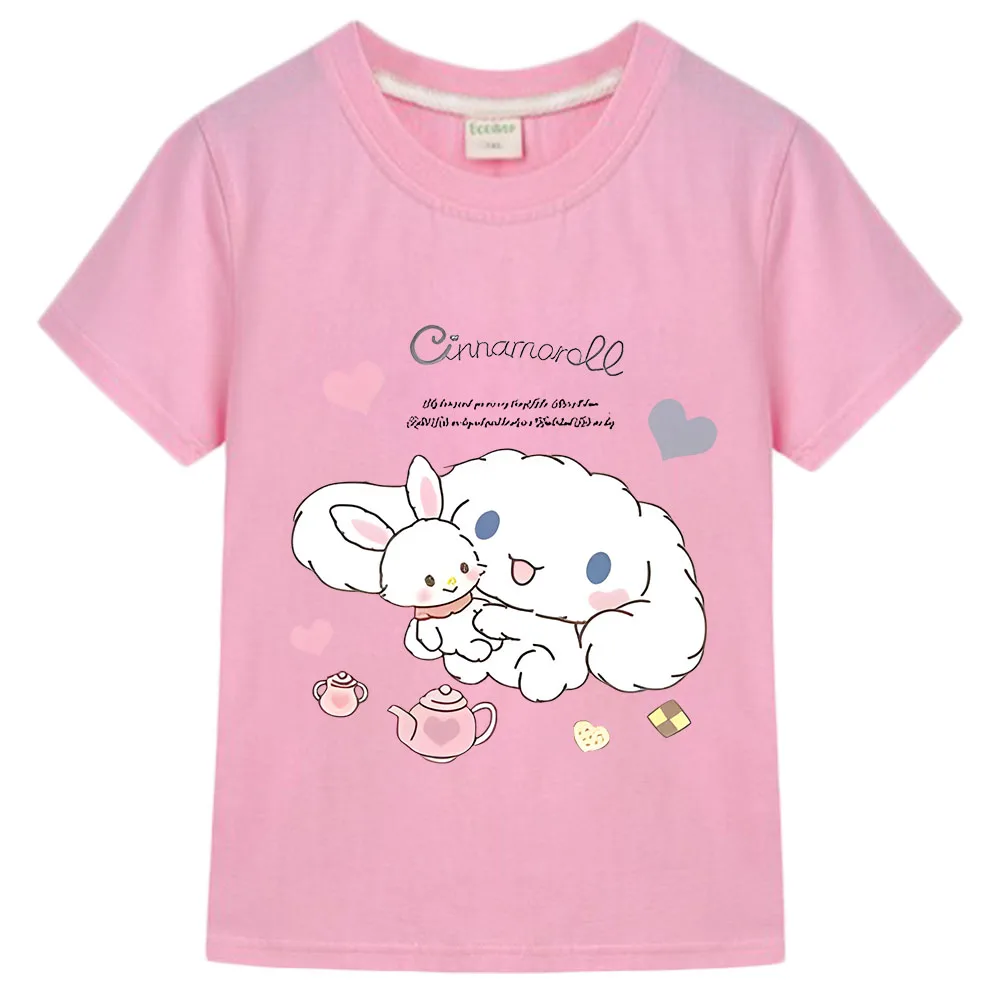 

Cinnamoroll Kids T-shirt Kawaii T Shirt Anime Cartoons Children Casual Clothes Tee Shirt Children Girls Boys Fashion Y2K Tops