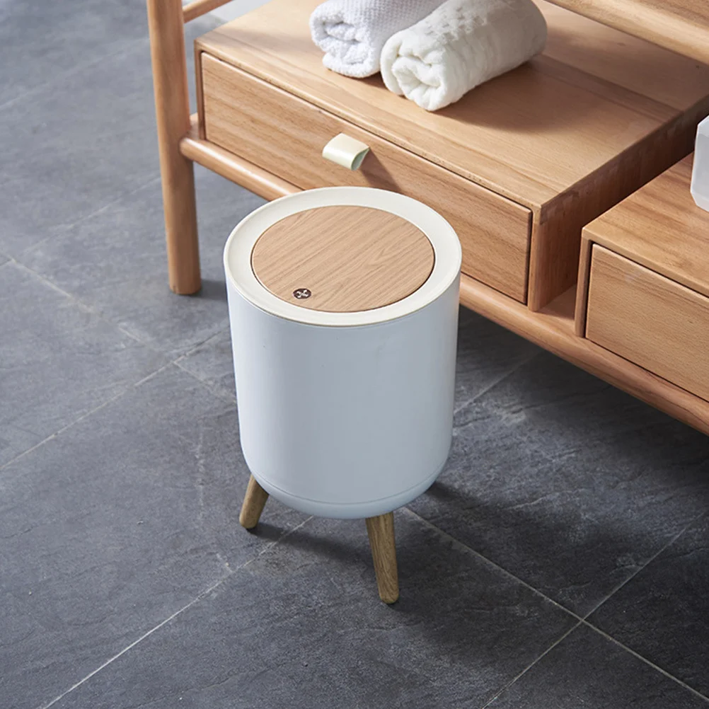 

7L Tall Trash Bin Household Garbage Container Impact Resistant Space Saving For Kitchen Bathroom Bedroom Office Waste