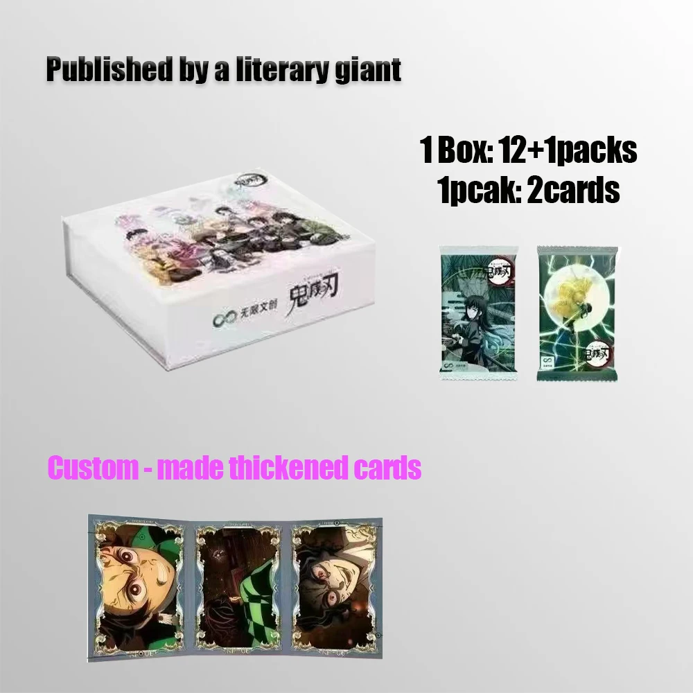 

Wholesale New Demon Slayer Collection Cards Japanese Original Blessings Anime Cards For Children Table Games Christmas Gifts
