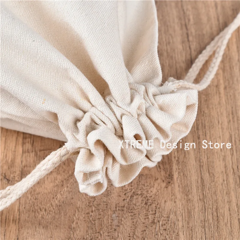 Cotton Fabric Drawstring Storage Bag Cloth Drawstring Kids Toy Gift Candy Jewelry clothes organizer Travel luggage organizer