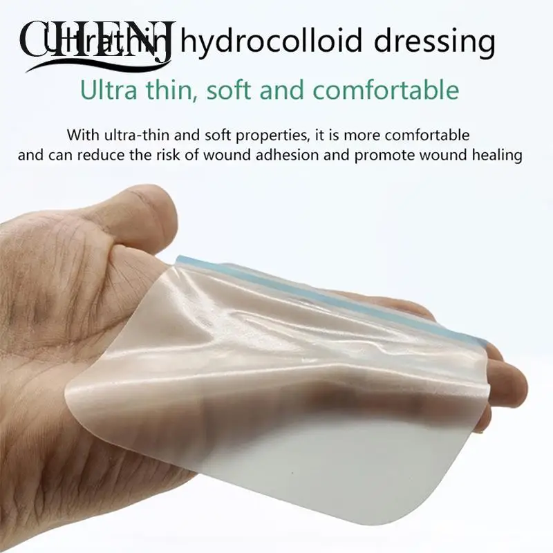 Ultra fino Hydrocolloid adesivo ferida vestir, almofada de cura transparente, respirável, impermeáveis remendos, 1pc