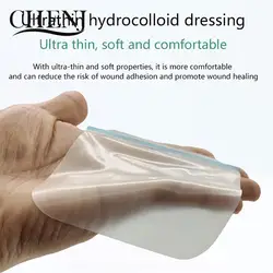 Vendaje adhesivo hidrocoloide ultradelgado para heridas, almohadilla transparente, útil, transpirable, parches impermeables, 1 piezas