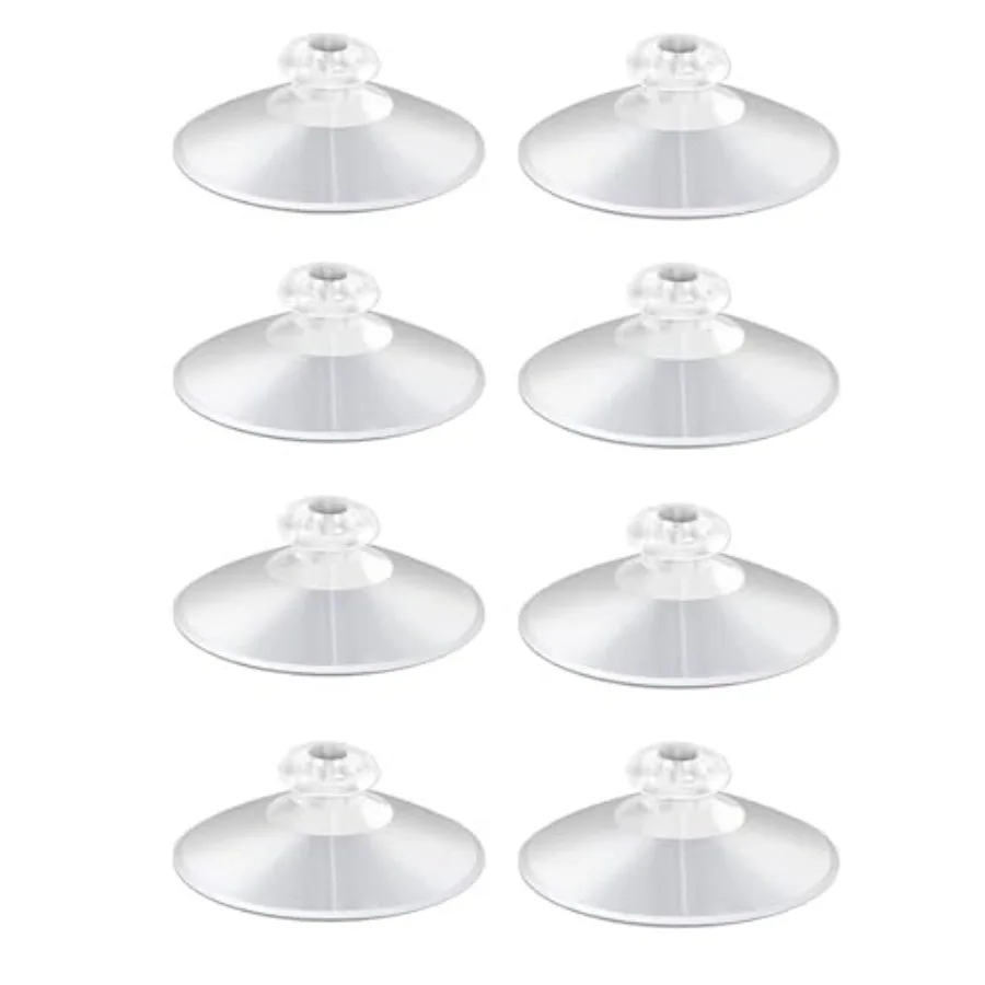 Shower Caddy Connectors Suction Cups for Bathroom, 2 Inch PVC Plastic Heavy Strength Large Clear Sucker Without Hooks, Replacem