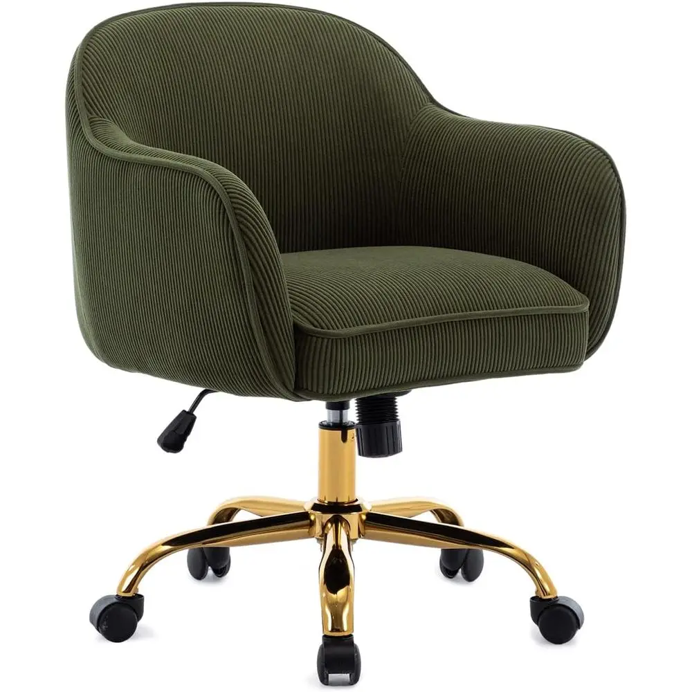 

Эргономичное поворотное офисное кресло с подлокотниками, обтянутое бархатом, регулируемое компьютерное кресло на колесиках для домашнего офиса, спальни или кабинета.