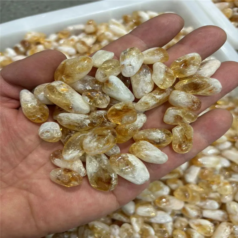 1000g Natural yellow Gravel Raw Gem Mineral Specimen Crystal Stone Healing Magic Advanced