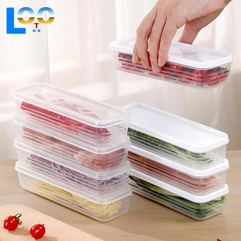 Коробка для свежих продуктов, пластиковая коробка для хранения продуктов, герметичная коробка, прямоугольный контейнер для фруктов, холодильник для хранения, кухонные принадлежности, домашний инструмент