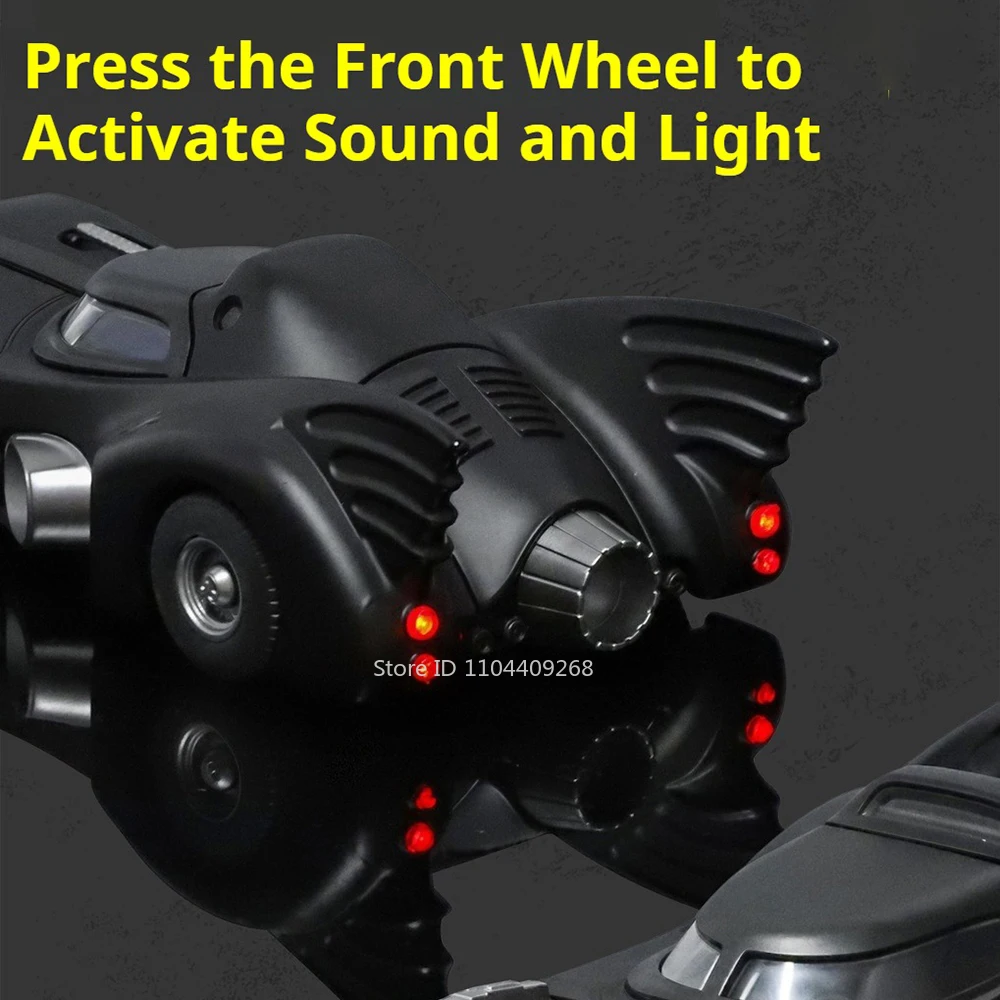 1:32 Batmobile Automodel Speelgoed Legering Lichaam Schokabsorptie Supercar Muziek Licht Miniatuur Voertuigmodellen Collectie Presenteert