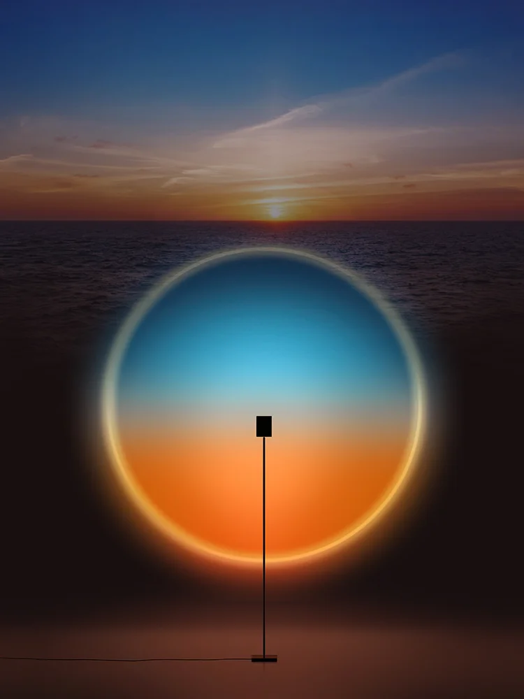 

Sunset never sets, floor lamp, living room, bedroom, wind, sunset, afterglow, atmosphere lamp
