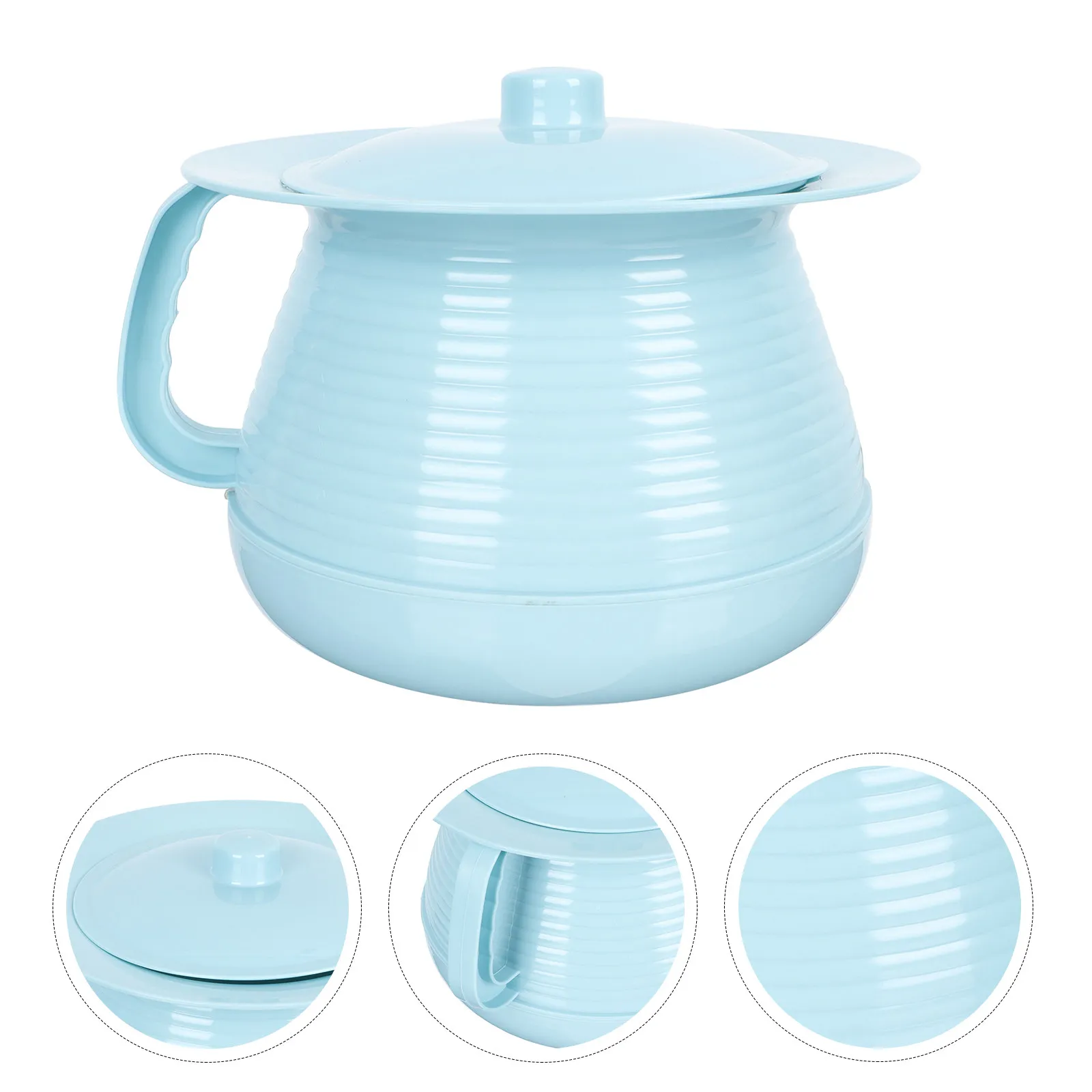 

1Pcs Heavy-Duty Handheld Potty with Cover Portable Urine Storage Pot for Adult Household Bedpan Nighttime Urinal