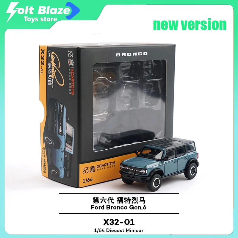 

XCARTOYS 1/64 DieCast Jeep Off-Road SUV Scene Ornament Car Model Miniature SixthGeneration Ford Bronco Cars Model Boy Toys Gift