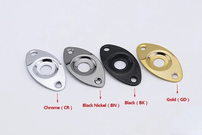 1 Piece Oval Curved  Metal Jack Plate For Electric Guitar  Bass  ( #0420 ) MADE IN KOREA