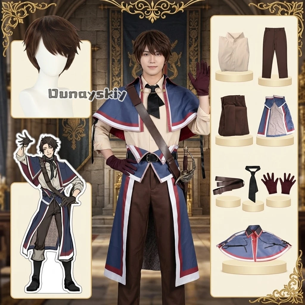 ​ ​ ​ ​ ​ ​ ​ ​ ​ ​ Costume de cosplay Adolphe Shuuen, le virus ErroR : salut, perruque, uniforme, ensemble complet, Halloween, jeu de rôle, fête de carnaval. ​ ​ ​ ​ ​