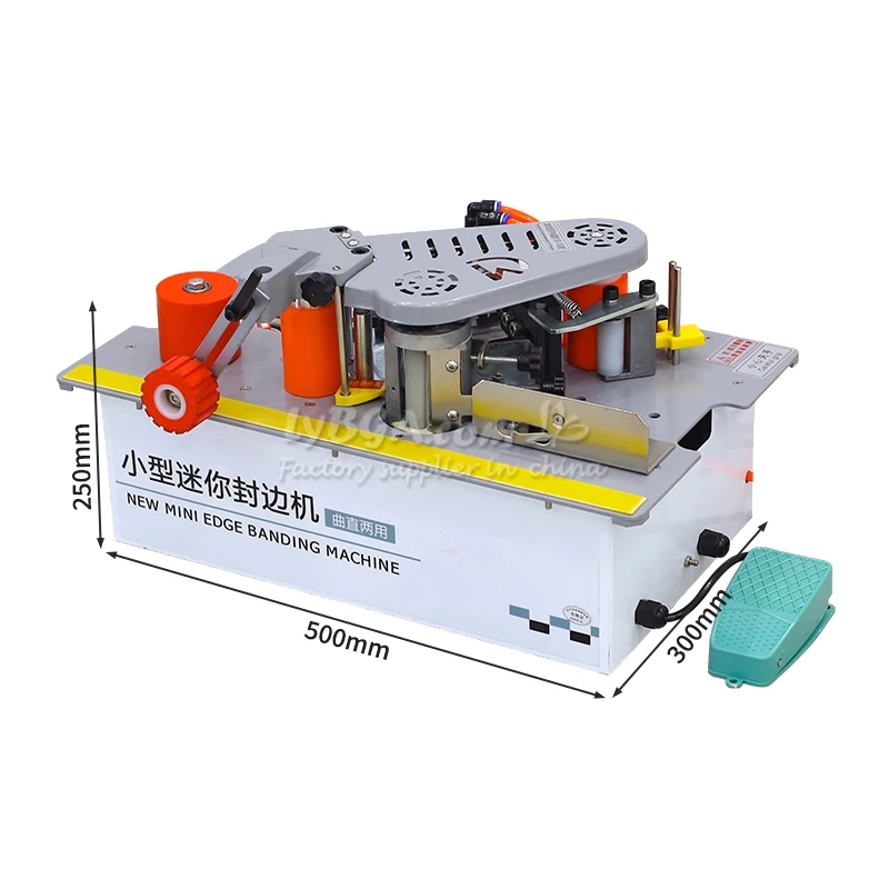 MINI-Kantenanleimmaschine für Sägetisch, Bankkantenanleimmaschine, maßgeschneidertes gebogenes/gerades Holzbearbeitungswerkzeug mit doppeltem Verwendungszweck für gerade/unregelmäßige Geräte