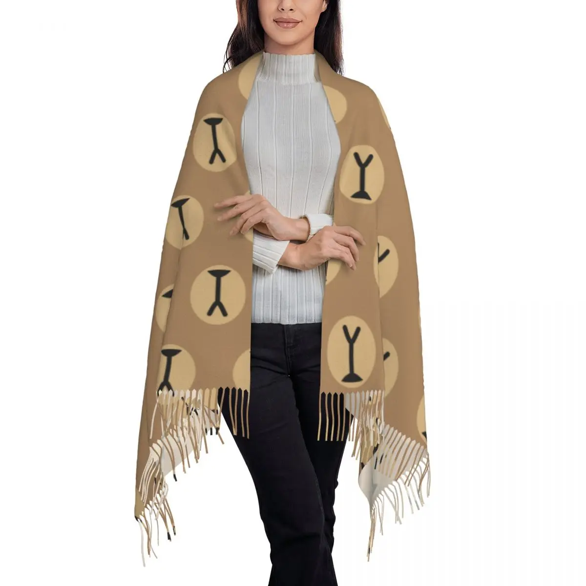 Mocha Bear And Milk B Scarf Tassel Scarves Women Soft Warm Shawls and Wraps Long Fall Winter Shawl Wrap