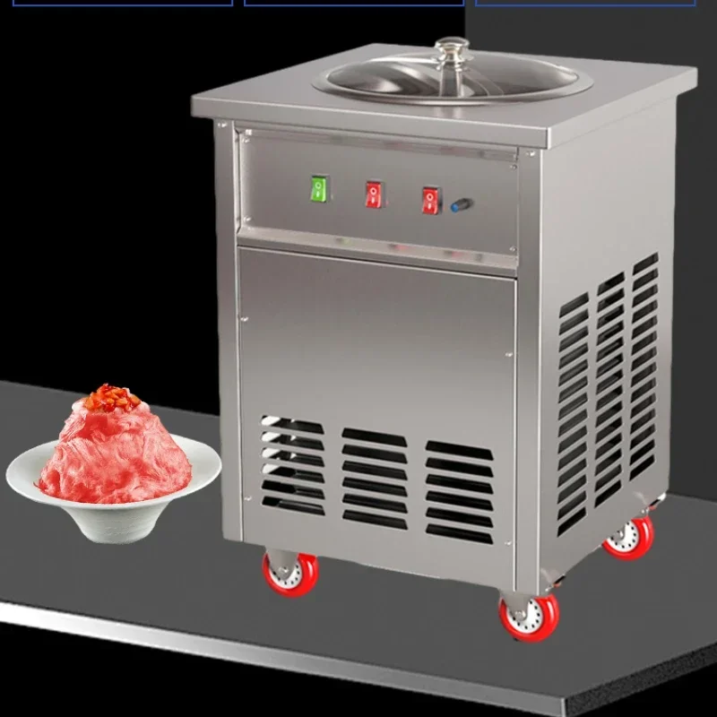 Máquina de hielo giratoria A1, hielo de caña de azúcar, máquina de hielo de caña de bambú, comerciantes de máquina de yogur frito