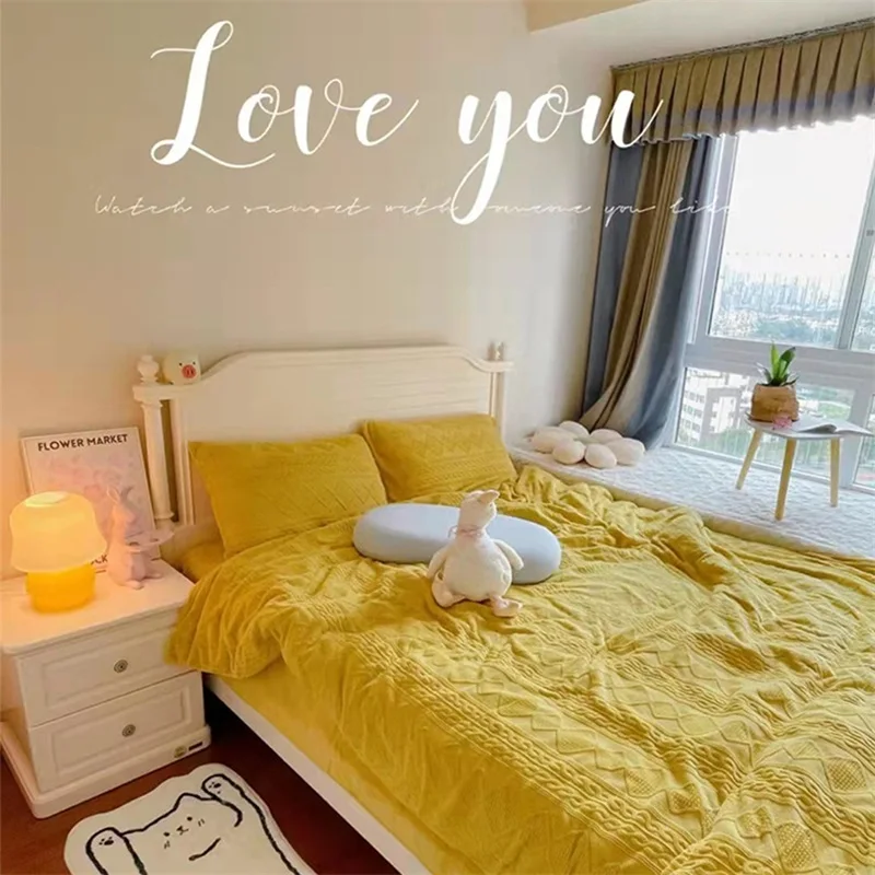 BUNNY Nordic Creative Table Lamp Modern LED Yellow Mushroom Desk Light Bedside Decorative for Home