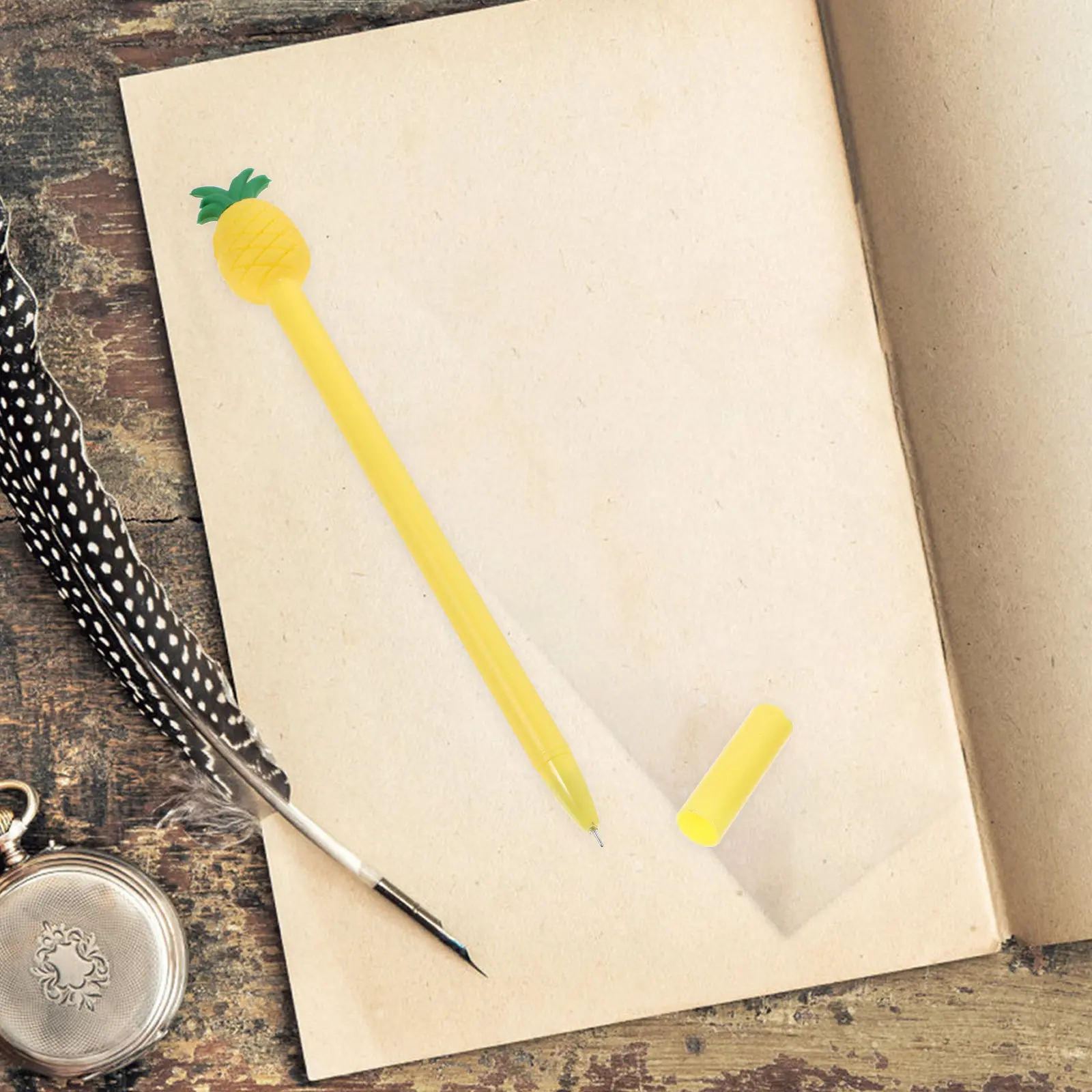 12 Stück lustige Ananas-Gelstifte, bezauberndes Schreibgerät für Schüler, Notizen machen, Schulprojekte, zufällige Farbe