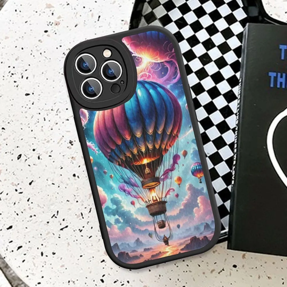 Hot Air Balloon Phone Case Hard Leather For iPhone 14 13 12 Mini 11 14 Pro Max Xs X Xr 7 8 Plus Fundas