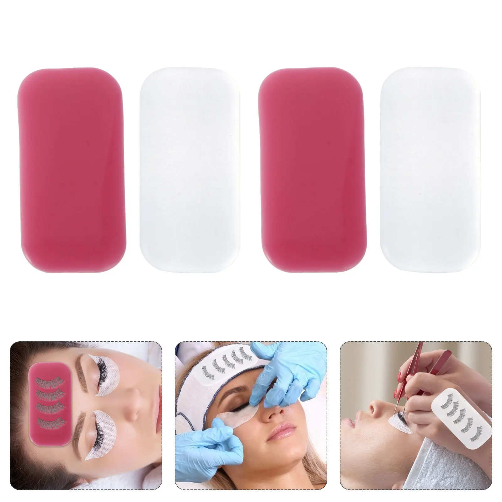 5 pezzi cuscinetto per innesto ciglia in silicone superficie liscia per kit di strumenti per estensione ciglia forniture di bellezza piatto per ciglia finte pallet salone