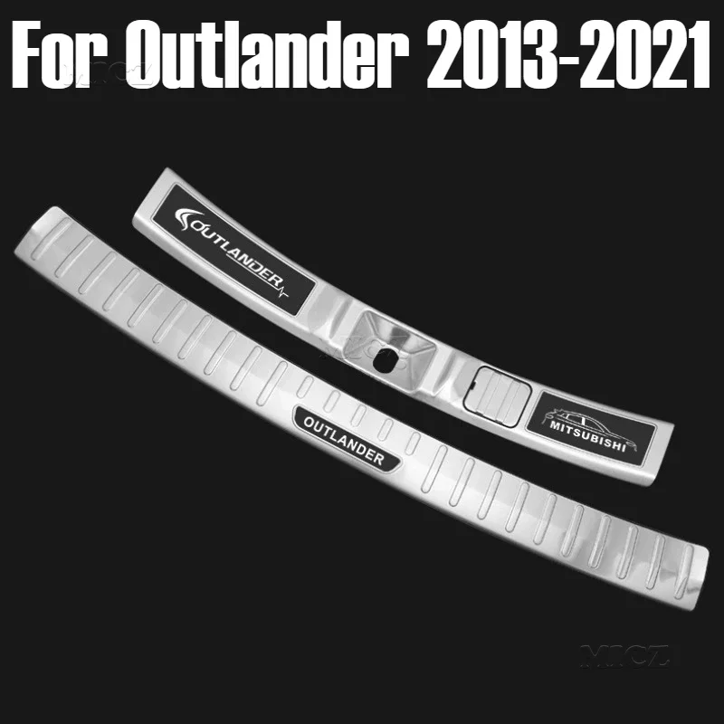 

Для Outlander 2013-2021 автомобильные аксессуары из нержавеющей стали, защита заднего бампера автомобиля, порог багажника, протектор, накладка накладки
