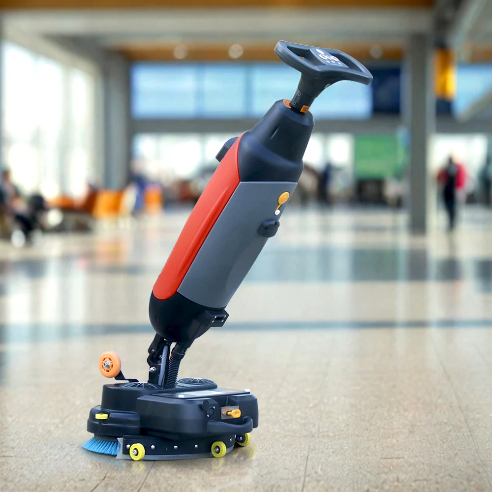 Mini High Efficiency Self-Propelled Lithium Battery 3.2L Clear Water 2025 Electric Floor Scrubber Machine Home Commercial Use