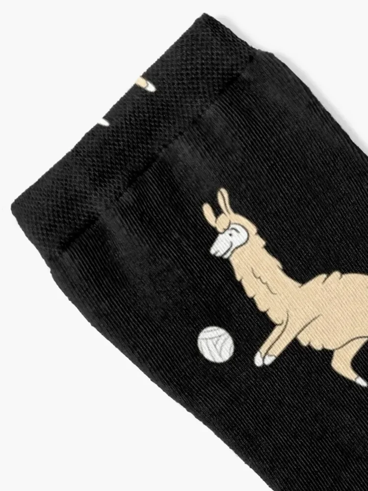 Volleyball - Lama plays volleyball Socks soccer anti-slip moving stockings Children's floor Woman Socks Men's