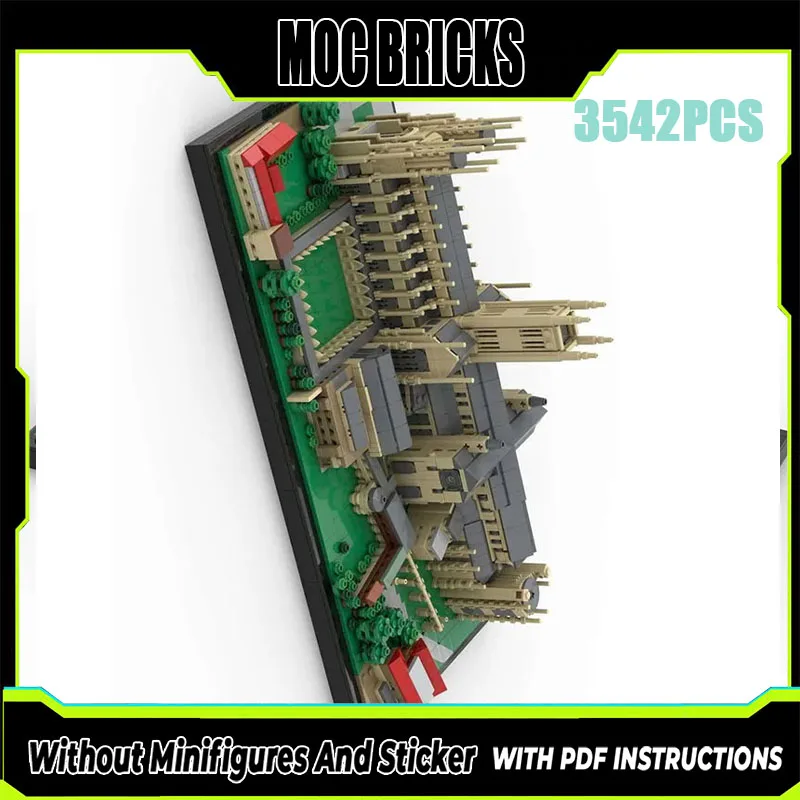 Boutique new MOC building blocks, medieval architectural models, Canterbury Cathedral modules, toys, gifts, DIY assembly sets