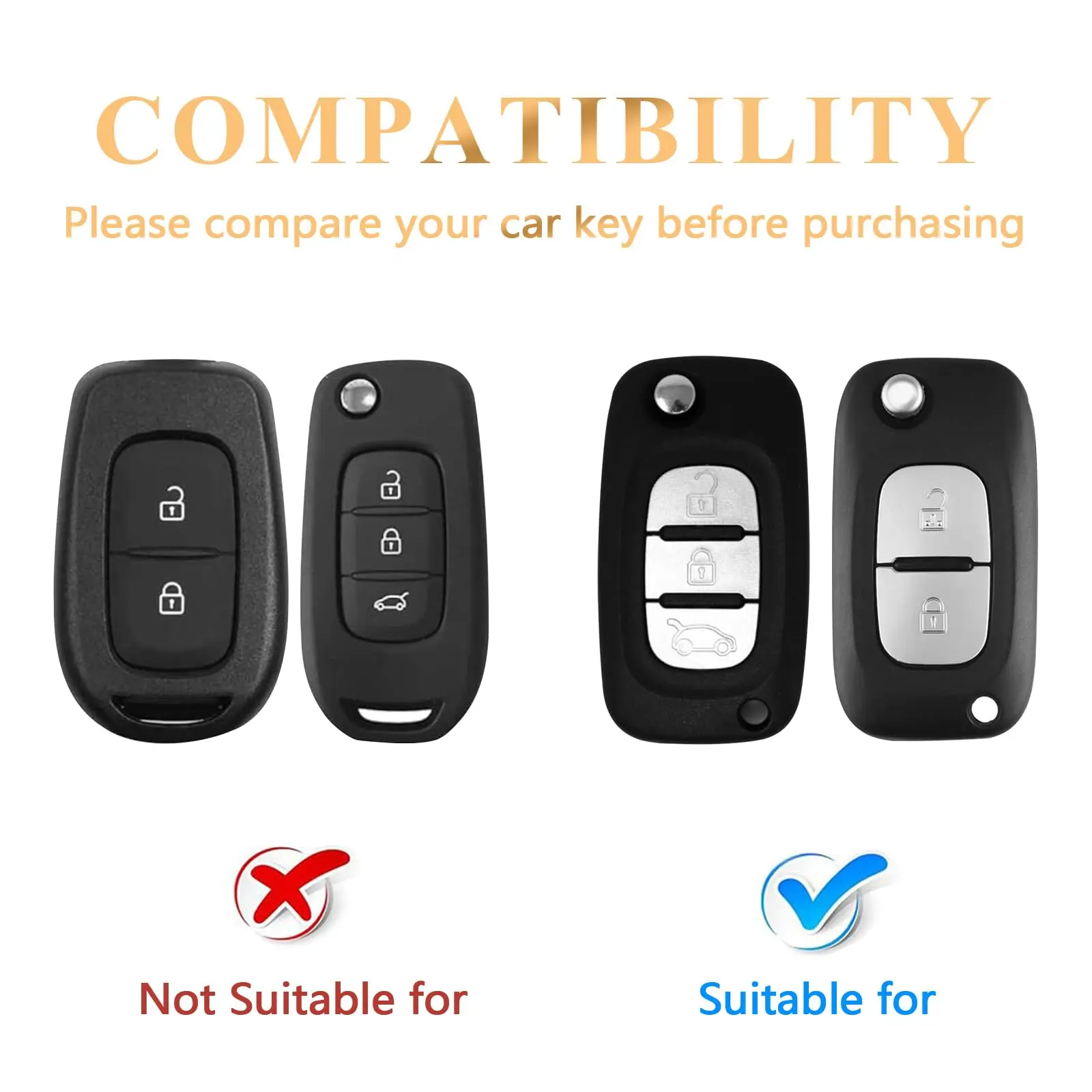 3 Buttons TPU Key Case Cover for LADA Vesta Granta XRay Kalina Priora Sedan Sport for Renault Fluence Clio Megane for Mercedes