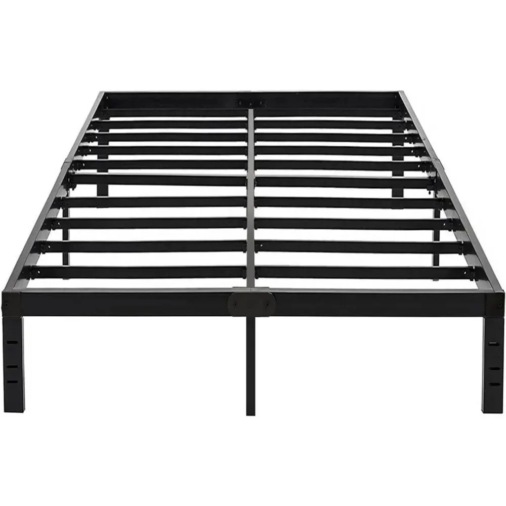 

King Bed Frame 18 Inch Tall Max 1000 Pound Heavy Duty Sturdy Metal Steel King Size Platform No Box Spring Needed Black