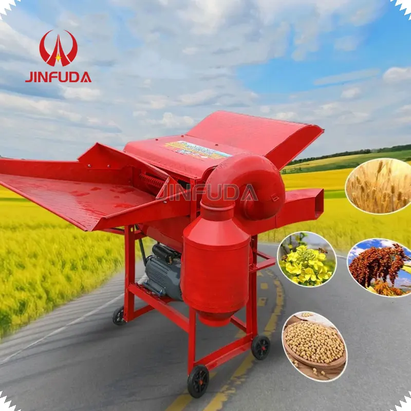 Mini Multifunctional Automatic Separation Rapeseed Wheat Legume Sorghum Thresher Rice Thresher
