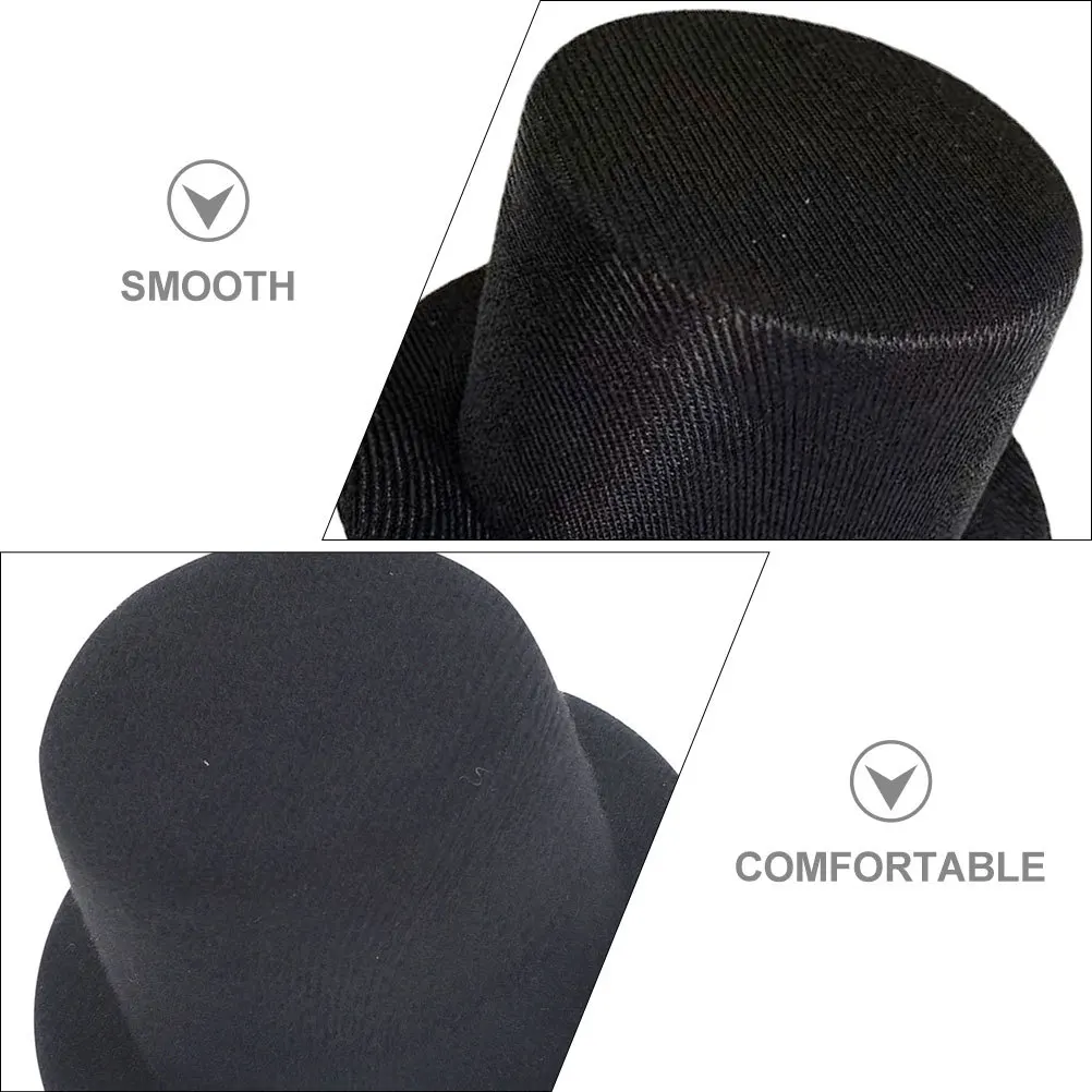 

2pcs Mini Top Hat Mini Hats for Crafts Small Tops Cloth DIY Snowman Material Handicraft Party Supplies Stable Materials