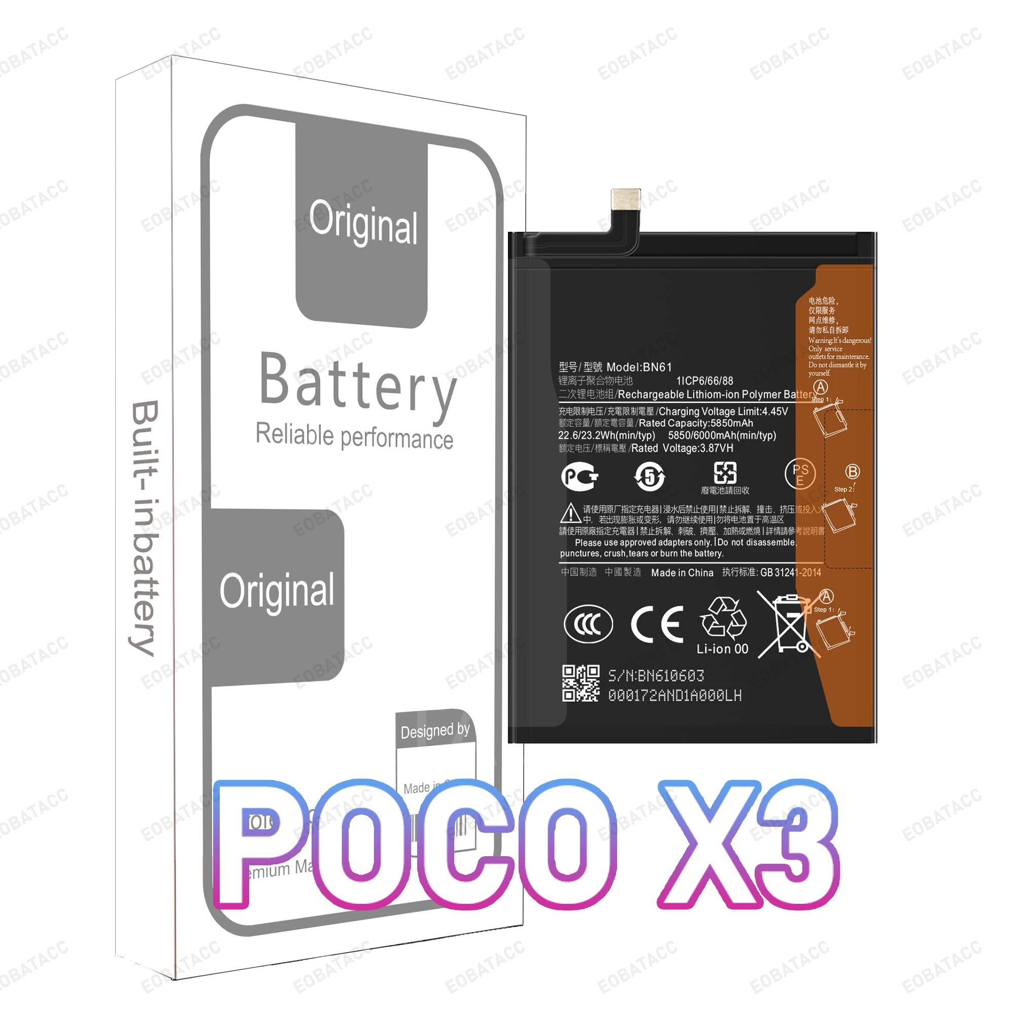 BM57 BM4P BN57 BM5V BN5E High Quality Battery For Xiaomi Poco X2/X3 GT/POCO X3 PRO/X4 GT/POCO X5 5G/Poco X6 Pro 5G Batteries image 4