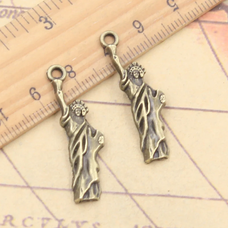 20pcs Charms Statue Of Liberty New York 34x10mm Tibetan Silver Color Pendants Antique Jewelry Making DIY Handmade Craft Pendant