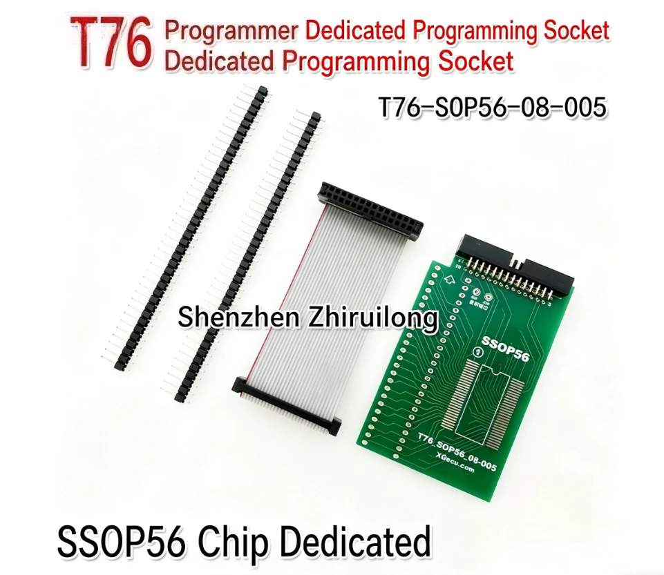 XGecu T76 programmer dedicated SSOP56 chip, read/write programming socket, with cable, 0.8mm pitch