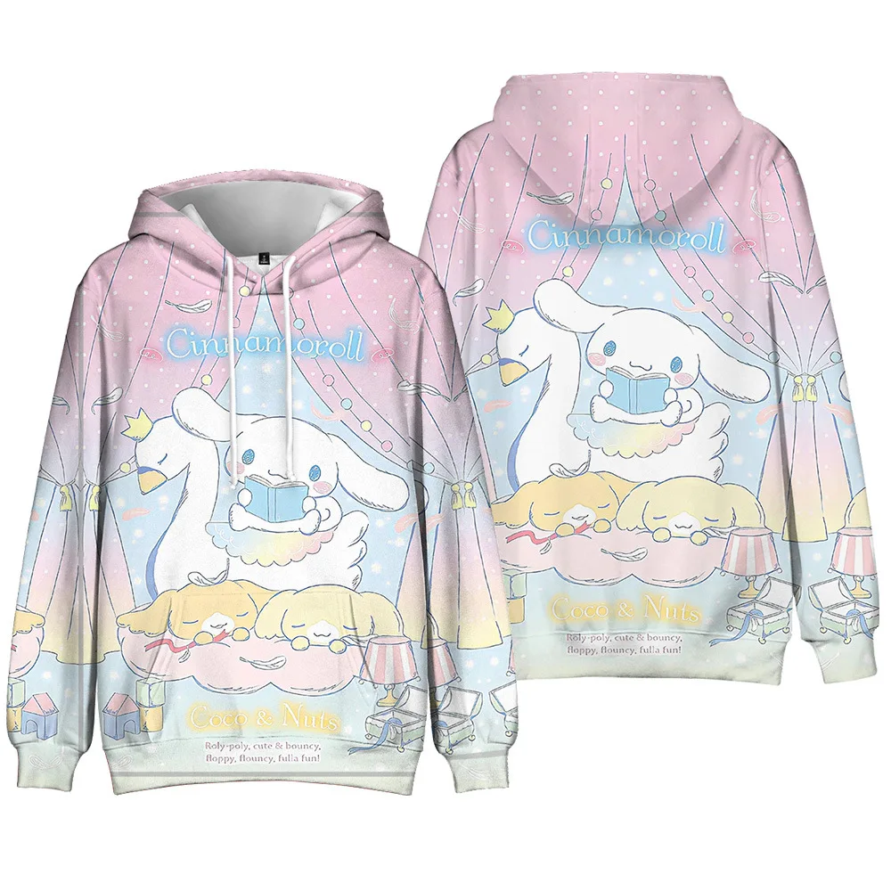 New Cinnamon Dog Sanrio Cinnamoroll Hooded Sweatshirt, Pullover Couple Adult And Children\'s Wear Girl Clothes