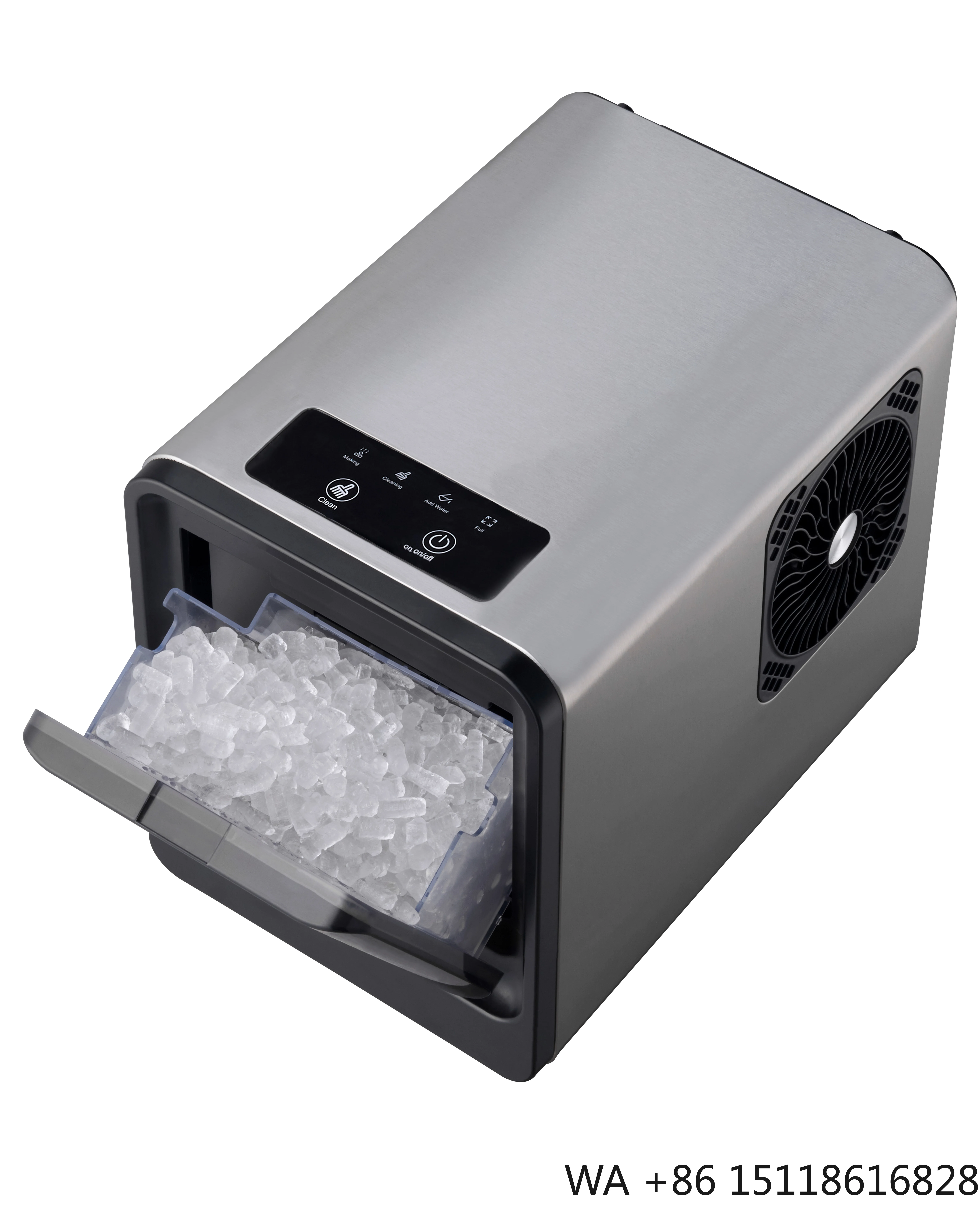 New Electric Automatic Ice Maker Mini Home/Office Portable Dormitory Household Hotel Bullet-shaped 10-20kg/day Capacity