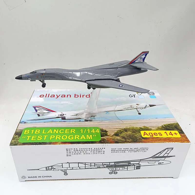 Diecast 1/144 Scale USAF B-1B B1B 40159 GY Ellayan Bird Long-Range Strategic Bomber Aircraft Airplane Model Toy For collection