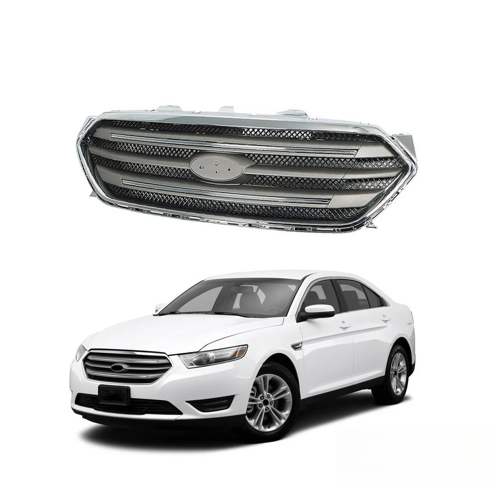 Fit For Ford Taurus 2013-2019 Front Bumper Upper Grille Assembly Chrome Grill