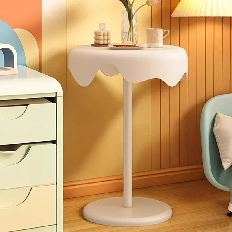 Multi-functional Small coffee table living room cream wind sofa edge table removable bedroom bedside table small round table