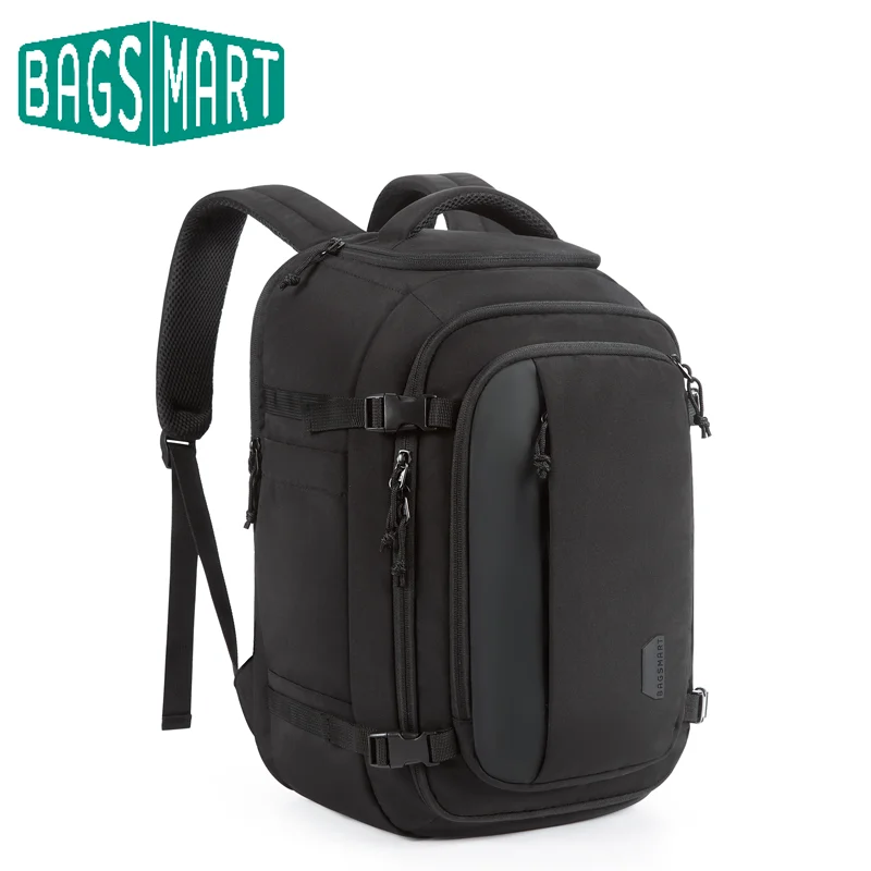 BAGSMART Backpack Fits 17.3 Inch Laptop Waterproof USB Charging Port Travel Backpack Lightweight Large Capacity School Bag