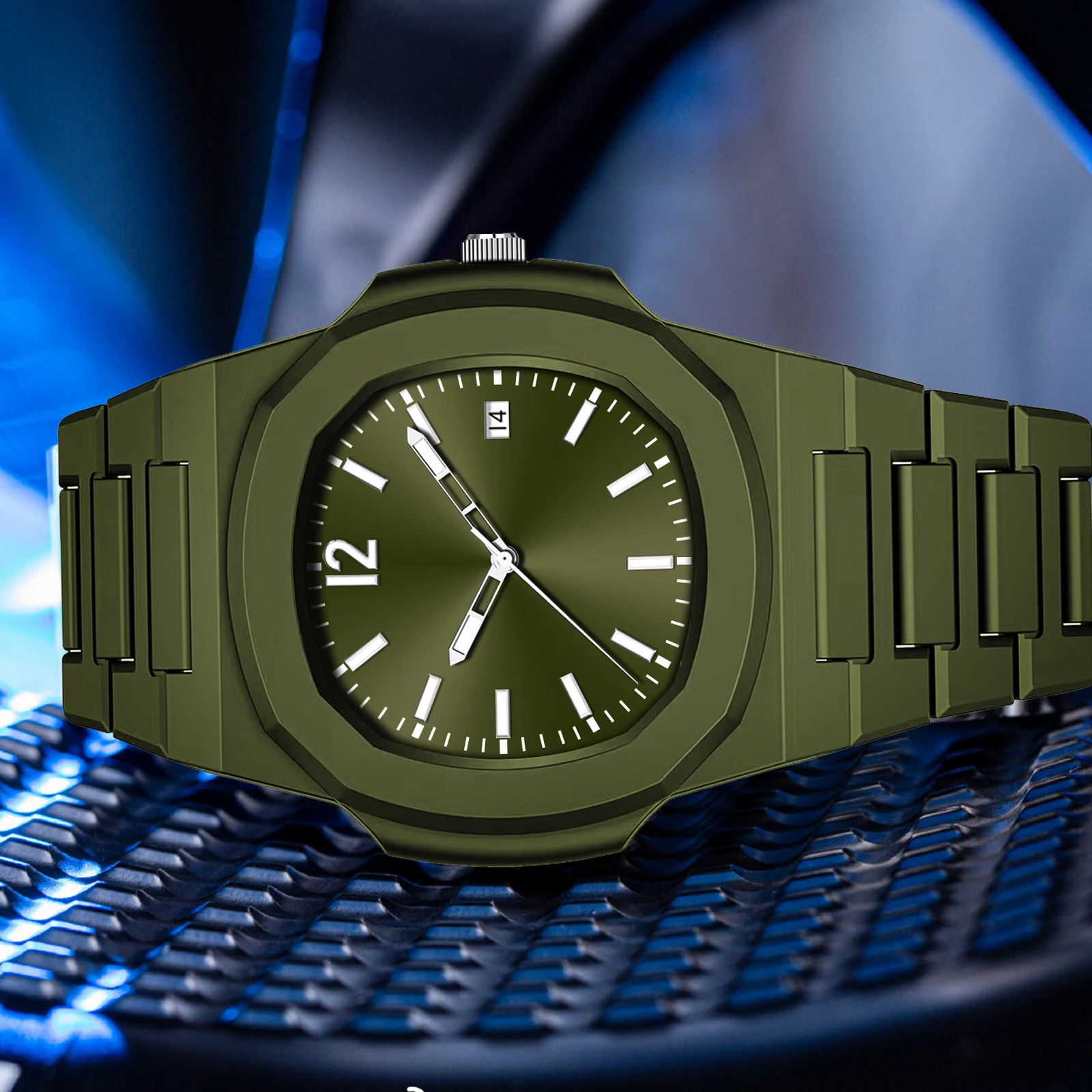 2025 جديد كوارتز ساعة رجالية 40 مللي متر البيضاوي ساعة رياضية موضة سيليكون 3Bar مقاوم للماء دروبشيبينغ العلامة التجارية الأعلى هدية ساعة اليد للرجال