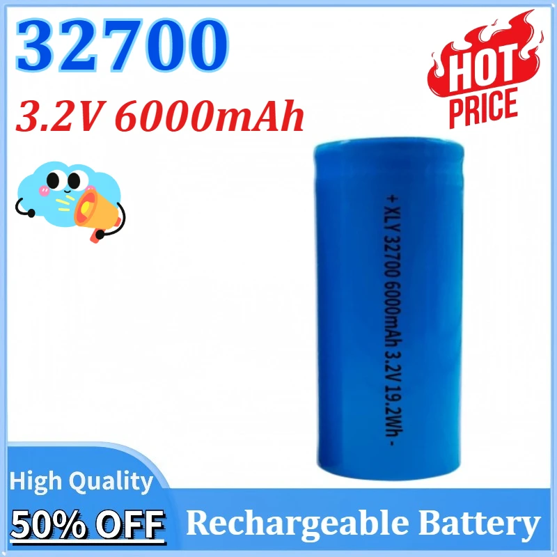 

Newly upgraded 32700 3.2V 6000mAh High Power lithium Battery Polymer Rechargeable for Interphone Bluetooth Speake Battery