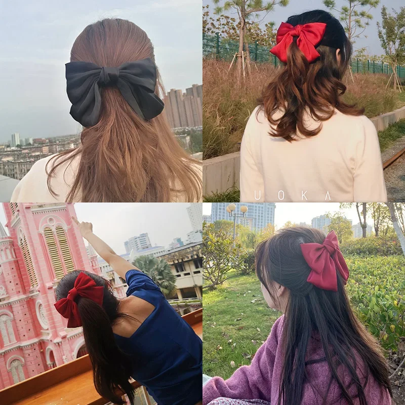 1PC New Fashion Big bow Elastic Hair Bands Ponytail Scarf Hair Ties Women Scrunchies Hair Accessories