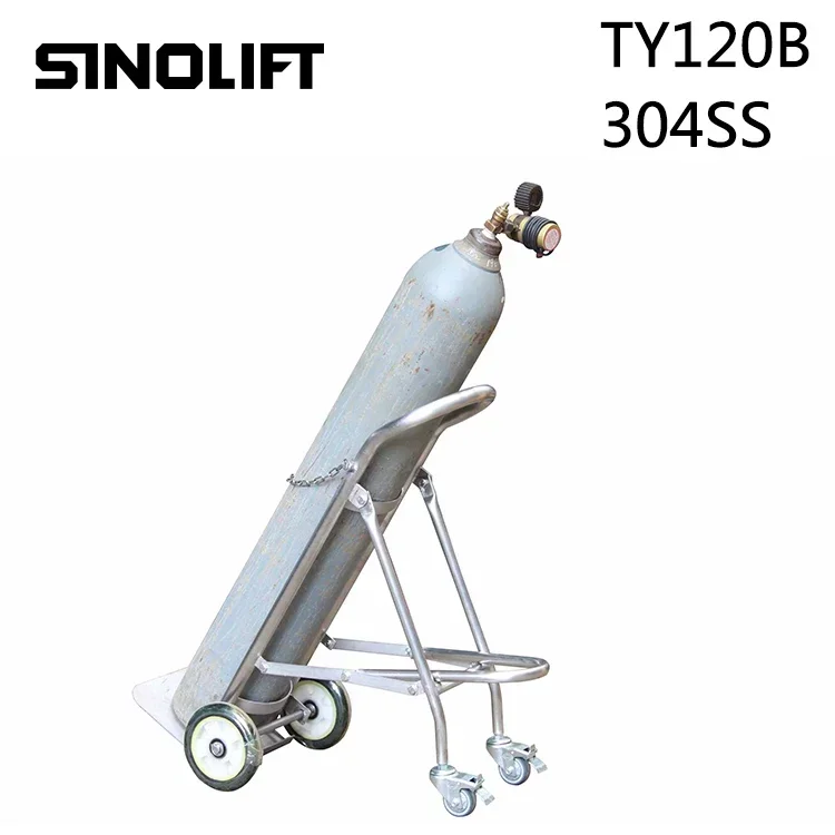 SINOLIFT TY120A  Stainless Steel Manual Cylinder Trolly