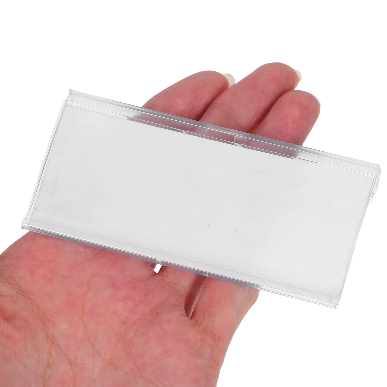 

100 комплектов прозрачных пластиковых держателей ценников, подставок для этикеток для организации товаров на полках в розничных магазинах и супермаркетах